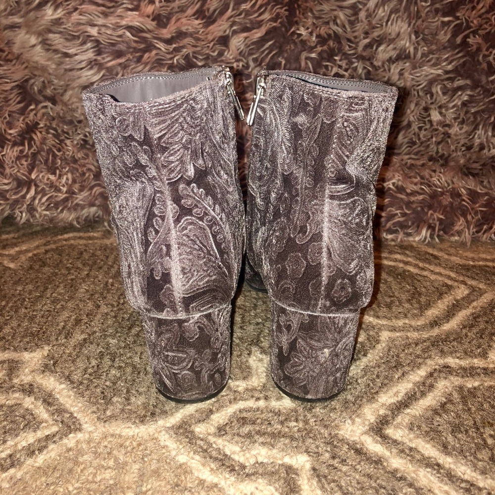 Printed Velvet Booties - Picture 3 of 3